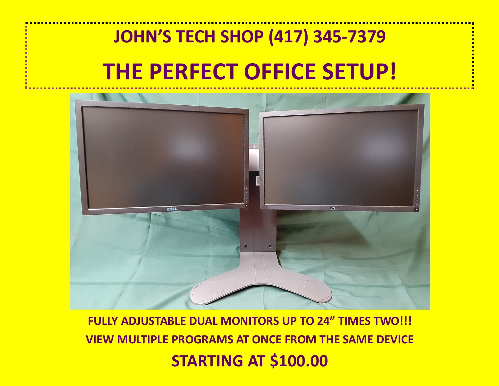 Dual Monitors with Stand
